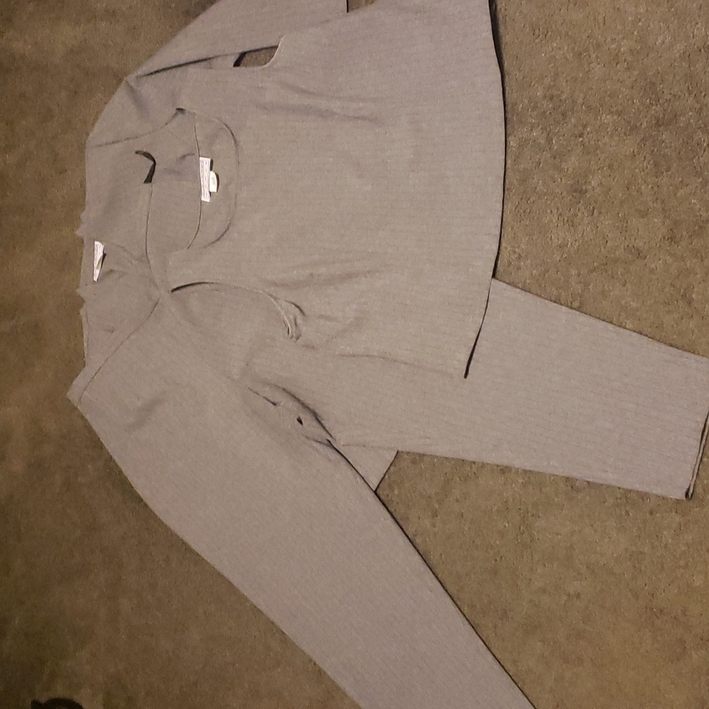 Gray and black 3 piece pantsuit
